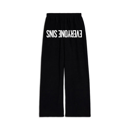 Distorted Logo Oversized Sweats Bottoms